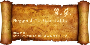 Mogyorós Gabriella névjegykártya